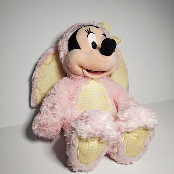 Disney Mickey Mouse&Friends Minnie Mouse Easter Plush Toy Pink Costume Authentic - Picture 2 of 5